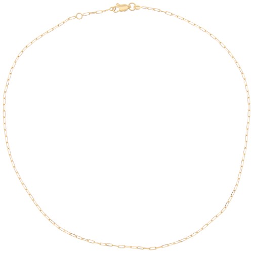 1.8mm Rectangular filed mesh choker - Gold plated 3 microns x42 cm