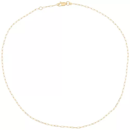 1.8mm Rectangular filed mesh choker - Gold plated 3 microns x42 cm