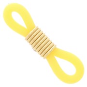 Eyeglass Chain Rubber End Loops - Yellow/Gold Tone x4