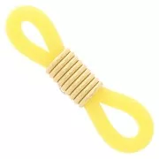 Eyeglass Chain Rubber End Loops - Yellow/Gold Tone x4