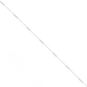 1.2mm 925 sterling silver Cable chain with tubes x50cm