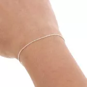 0.95 mm Diamond Ball Chain in Silver 925 x50cm