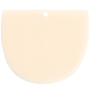 29x34mm Half-moon pendant in matt acetate - Ivory x1|raw }}