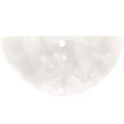 15x30.5mm Acetate Half Moon Pendant - Tortoiseshell - Pearly White x1|raw }}