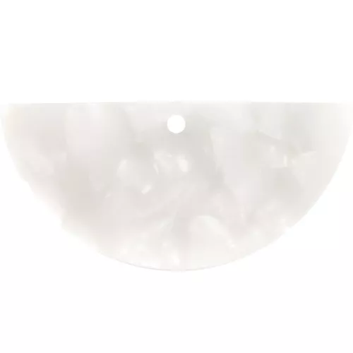 15x30.5mm Acetate Half Moon Pendant - Tortoiseshell - Pearly White x1