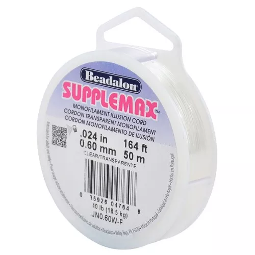 0.60mm Supplemax Monofilament illusion cord - Transparent x50 m