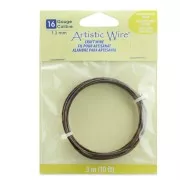 Artistic Wire 1.3 mm anti-tarnish - Aged copper x3m