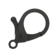 25mm Acrylic Lobster Clasp - Black x1
