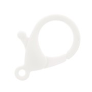 25mm Acrylic Lobster Clasp - White x1