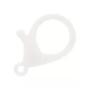 25mm Acrylic Lobster Clasp - White x1