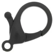 36mm Acrylic Lobster Clasp - Black x1