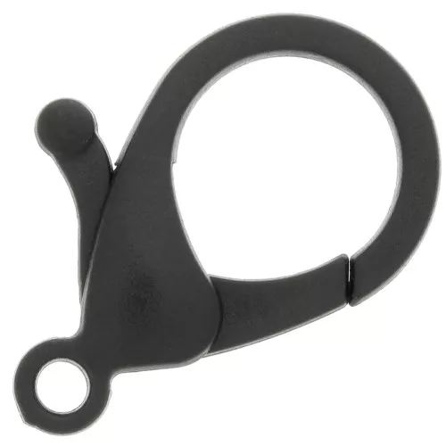 36mm Acrylic Lobster Clasp - Black x1