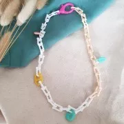 36mm Acrylic Lobster Clasp - Fuchsia x1