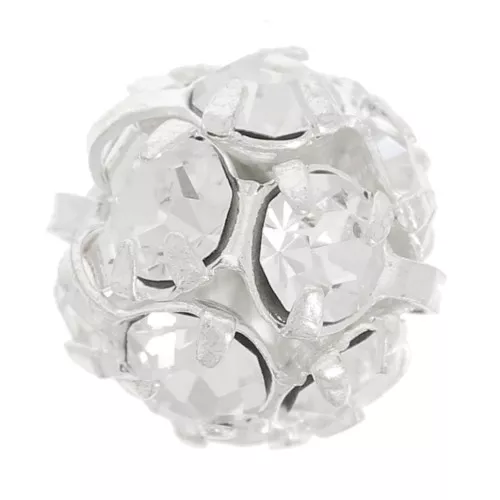 Rhinestones Ball 8mm Silver-colored Crystal