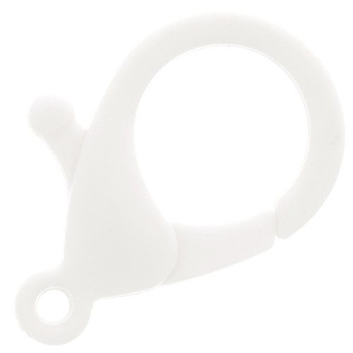 36mm Acrylic Lobster Clasp - White x1