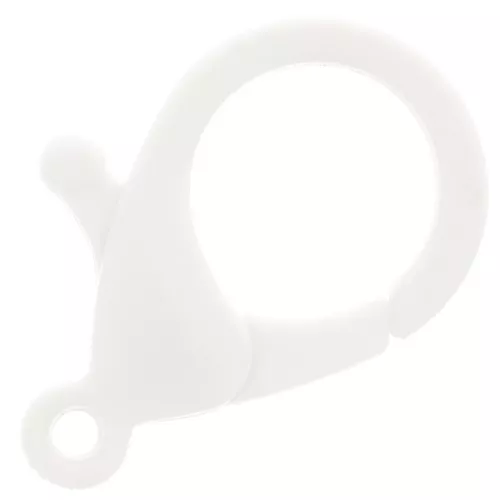 36mm Acrylic Lobster Clasp - White x1