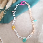 36mm Acrylic Lobster Clasp - White x1