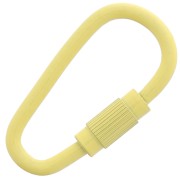 27x15mm Oval Screw Clasp - Yellow x1