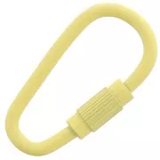 27x15mm Oval Screw Clasp - Yellow x1