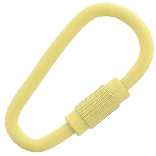 27x15mm Oval Screw Clasp - Yellow x1
