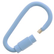 27x15mm Oval Screw Clasp - Sky Blue x1