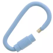 27x15mm Oval Screw Clasp - Sky Blue x1