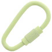 27x15mm Oval Screw Clasp - Light Green x1