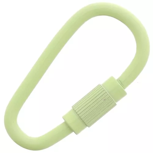 27x15mm Oval Screw Clasp - Light Green x1