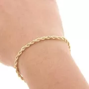 3mm Rope Mesh Chain - Gold Tone x1m