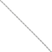 3mm Rope Mesh Chain - Rhodium Tone x1m