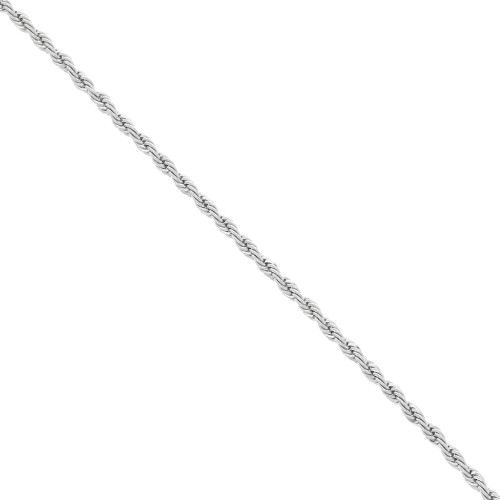 3mm Rope Mesh Chain - Rhodium Tone x1m