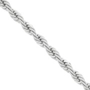 3mm Rope Mesh Chain - Rhodium Tone x1m