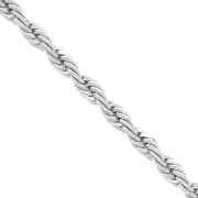 3mm Rope Mesh Chain - Rhodium Tone x1m