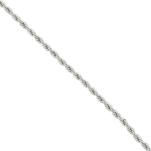 4mm Rope Mesh Chain - Rhodium Tone x1m