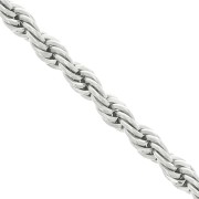 4mm Rope Mesh Chain - Rhodium Tone x1m
