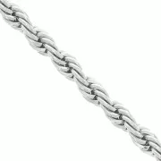 4mm Rope Mesh Chain - Rhodium Tone x1m