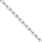 8mm Fancy Chain - Rhodium Tone x1m|raw }}