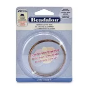 0.81mm Half-round Copper Wire - Antique brass tone x3m