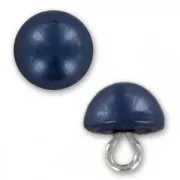 Boots button 8mm Navy Blue Pearl x1