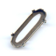 Cabochon setting PureCrystal 4161 oval 15x5mm bronze-colored|raw }}