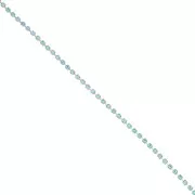 Rhinestones brass chain in cut crystal 2.10 mm Silver Tone - Aqua Bohemica x50cm