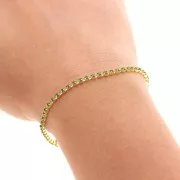 Rhinestones brass chain in cut crystal 2.10 mm Gold Tone - Emerald x50cm