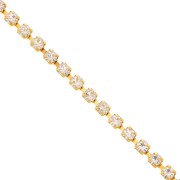 Rhinestones brass chain in cut crystal 2.10 mm Gold Tone - Crystal x50cm