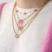 Rhinestones brass chain in cut crystal 2.10 mm Gold Tone - Crystal x50cm