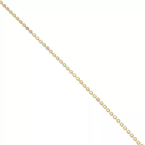 Rhinestones brass chain in cut crystal 2.10 mm Gold Tone - Crystal AB x50cm
