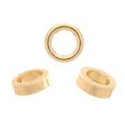 Heishi roundels beads - Flat pierced discs 2.5 mm - Gold plated x30|raw }}