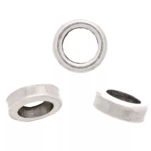 Heishi Round Beads - Flat Drilled Discs 3 mm Antique Silver Plating x25