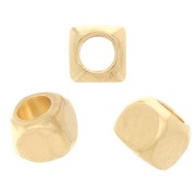 Cube beads 3 mm - Fine Gold plated x10|raw }}