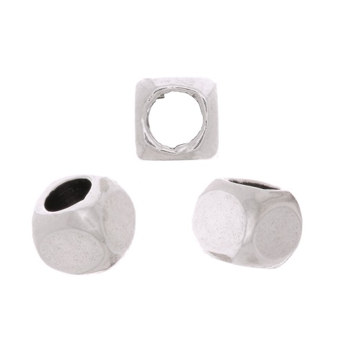 Cubic beads 2.5 mm - Antique silver plating x10