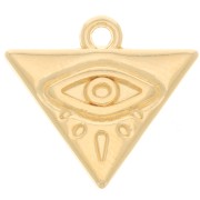 triangle Charm with eye 14x16 mm - Fine Gold plated x1|raw }}